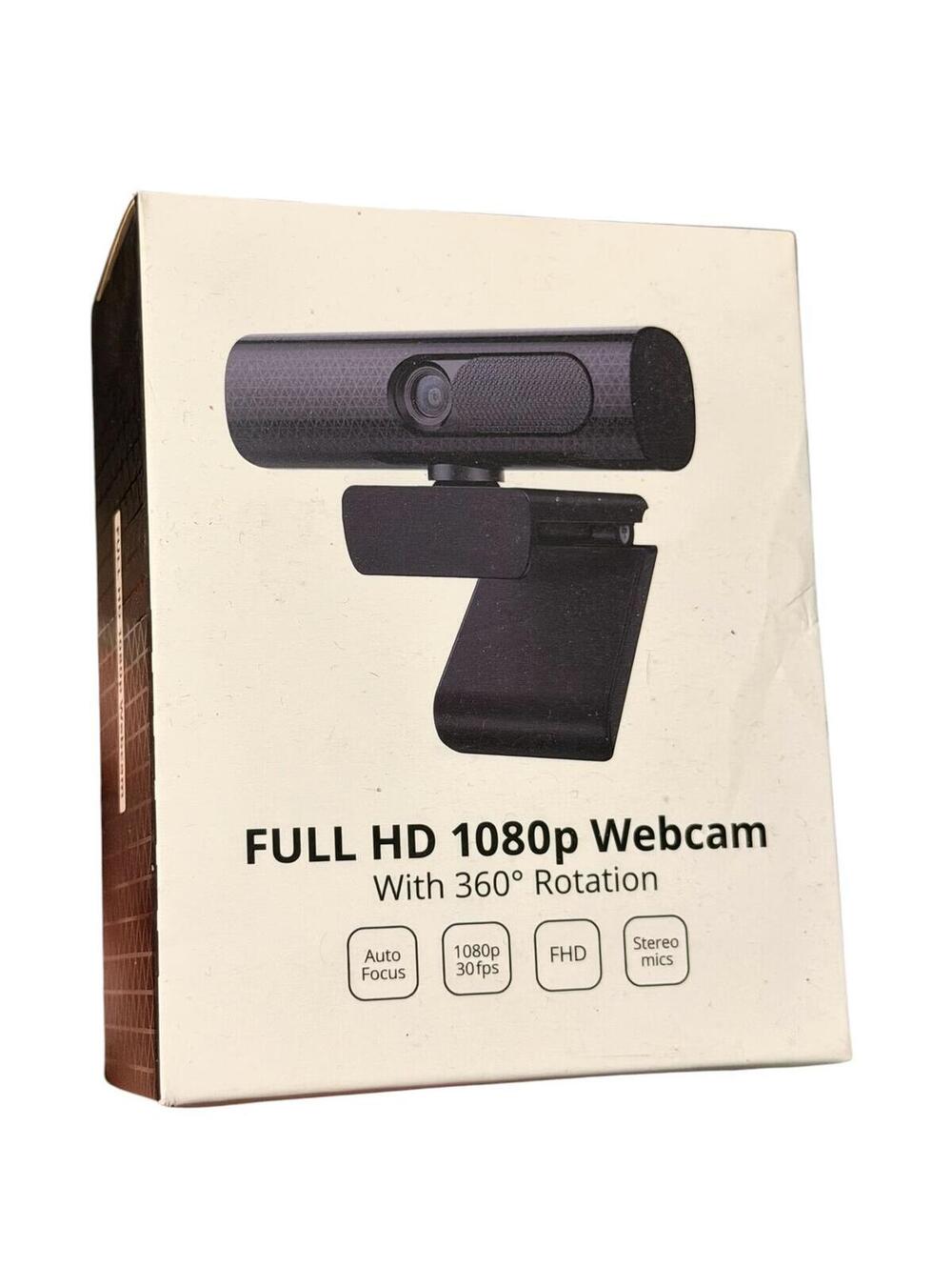 NearbyExpress Full HD 1080p Webcam with 360° Rotation and Auto Focus